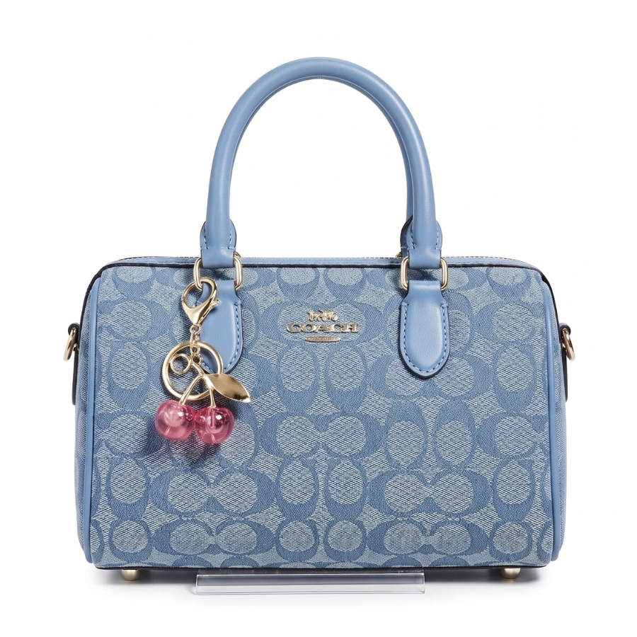 MINI ROWAN CROSSBODY SIGNATURE DENIM - BLUE