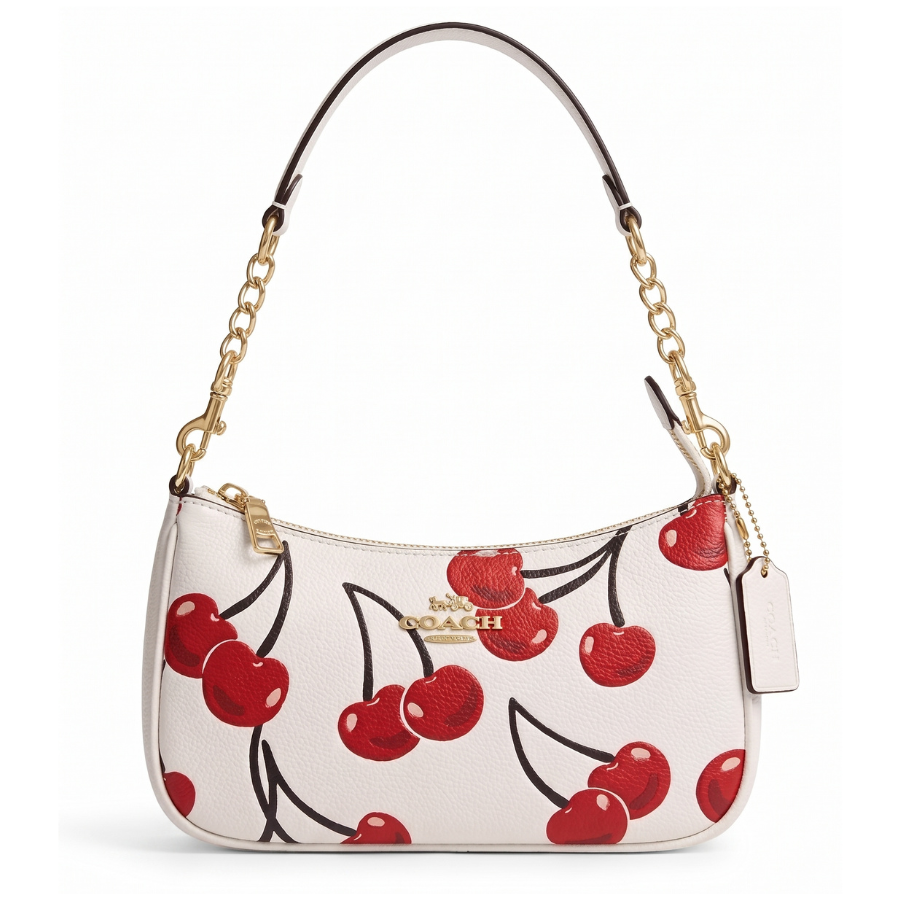 TERRI WITH CHERRY PRINT - WHITE