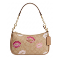 TERRY SIGNATURE WITH LIPS PRINT - BROWN