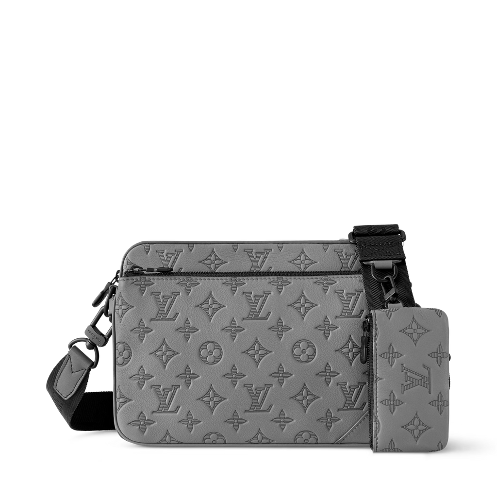 LOUIS VUITTON TRIO MESSANGER BAG MONOGRAM SHADOW LEATHER